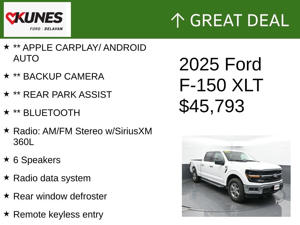 Certified 2025 Ford F-150 XLT Truck SuperCrew Cab
