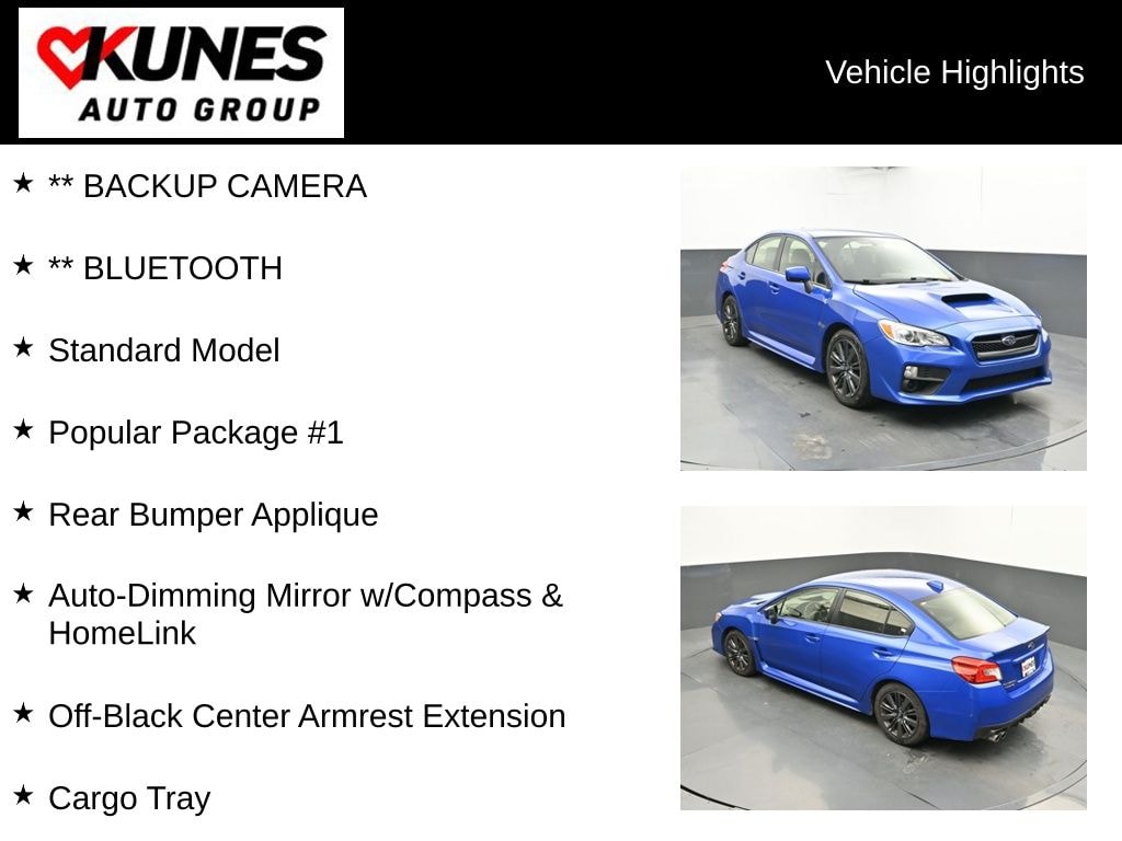 Used 2016 Subaru WRX Sedan