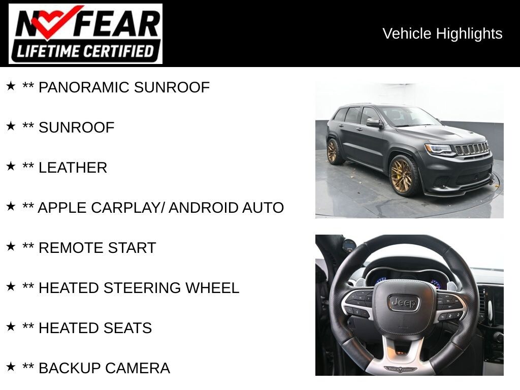 Used 2018 Jeep Grand Cherokee Trackhawk 4x4 SUV