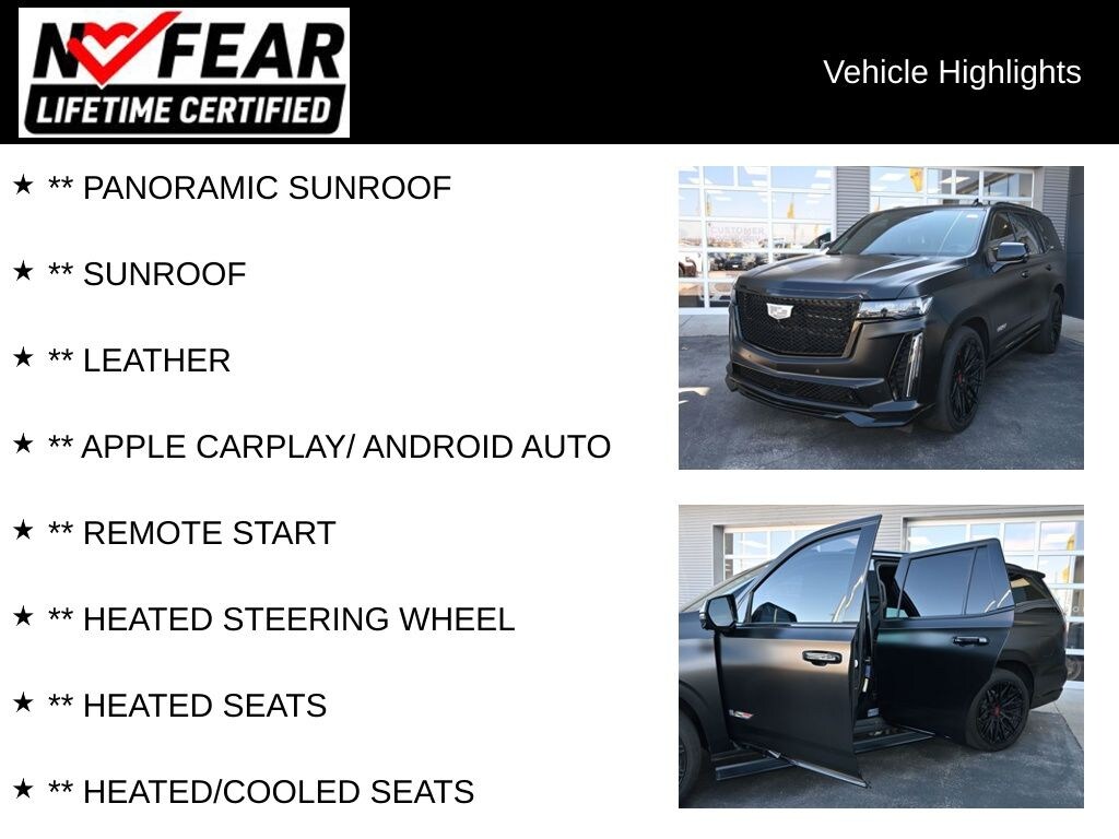 Certified 2023 CADILLAC Escalade V-Series SUV