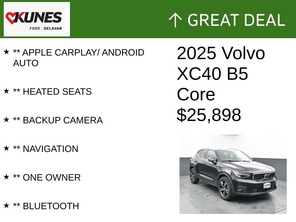 Certified 2025 Volvo XC40 B5 Core Bright Theme SUV