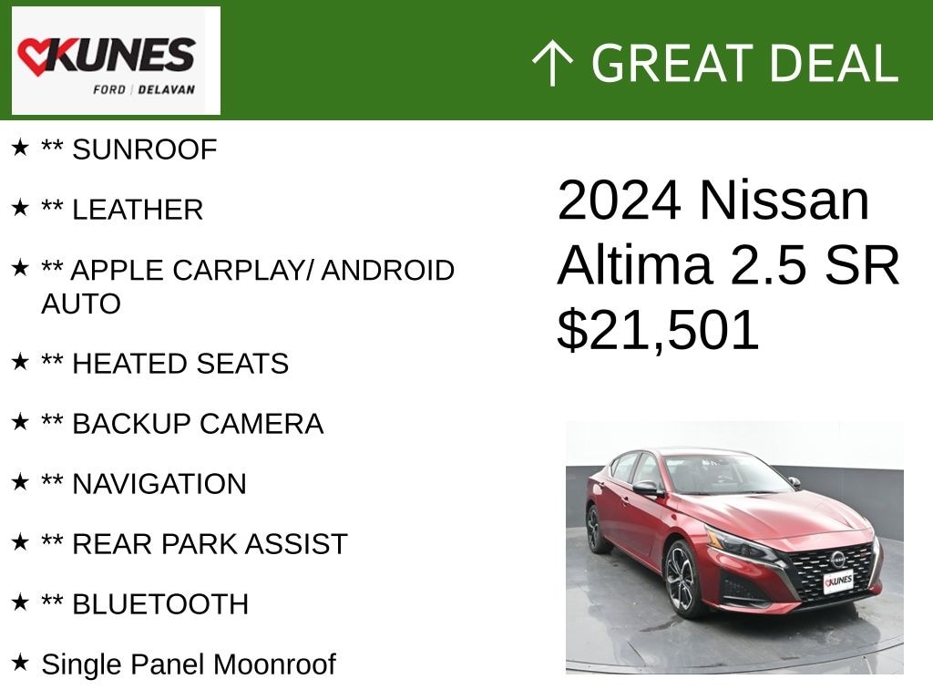 Certified 2024 Nissan Altima 2.5 SR Sedan