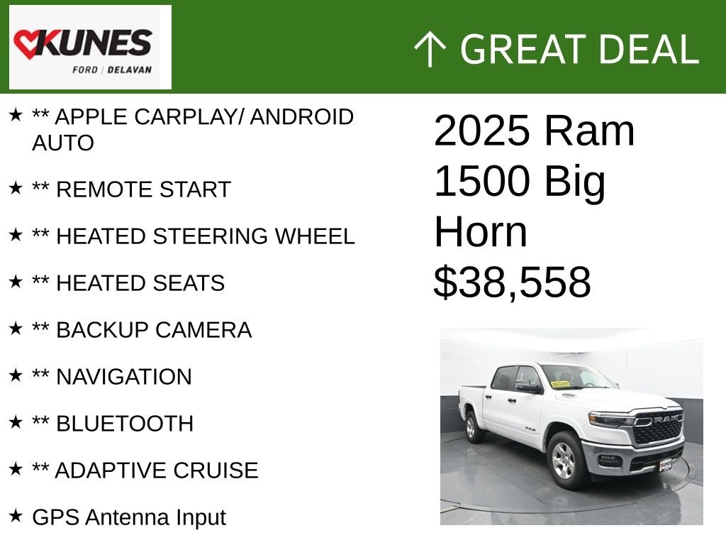 Certified 2025 Ram 1500 Big Horn/Lone Star Truck Crew Cab
