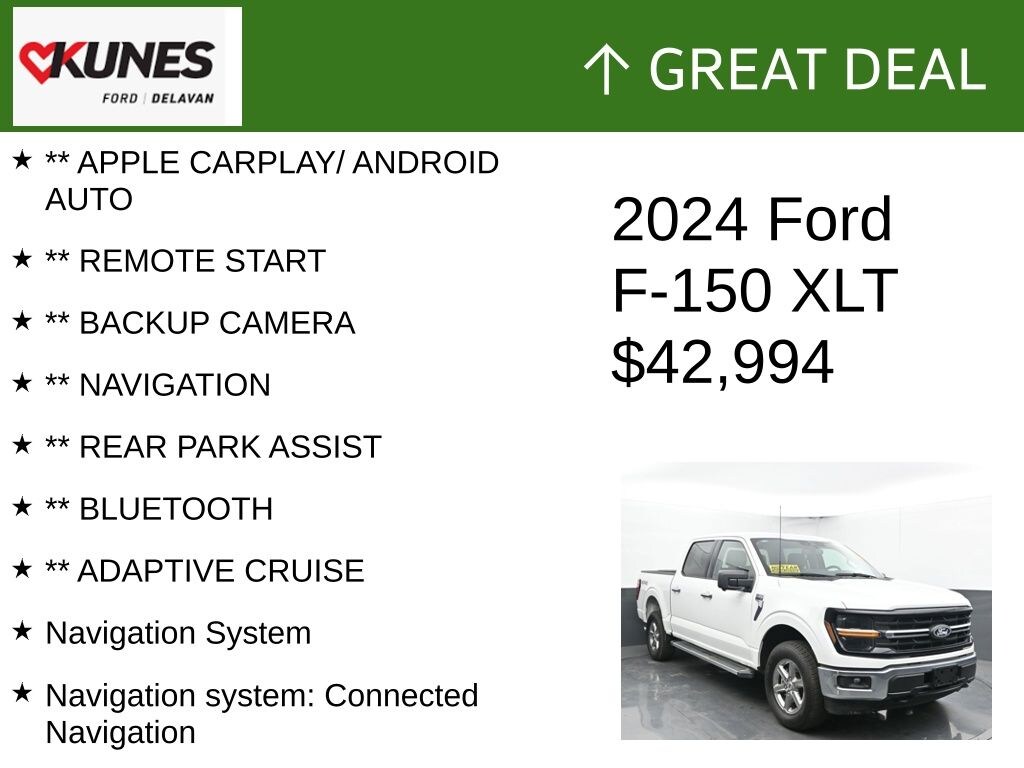 Certified 2024 Ford F-150 XLT Truck SuperCrew Cab
