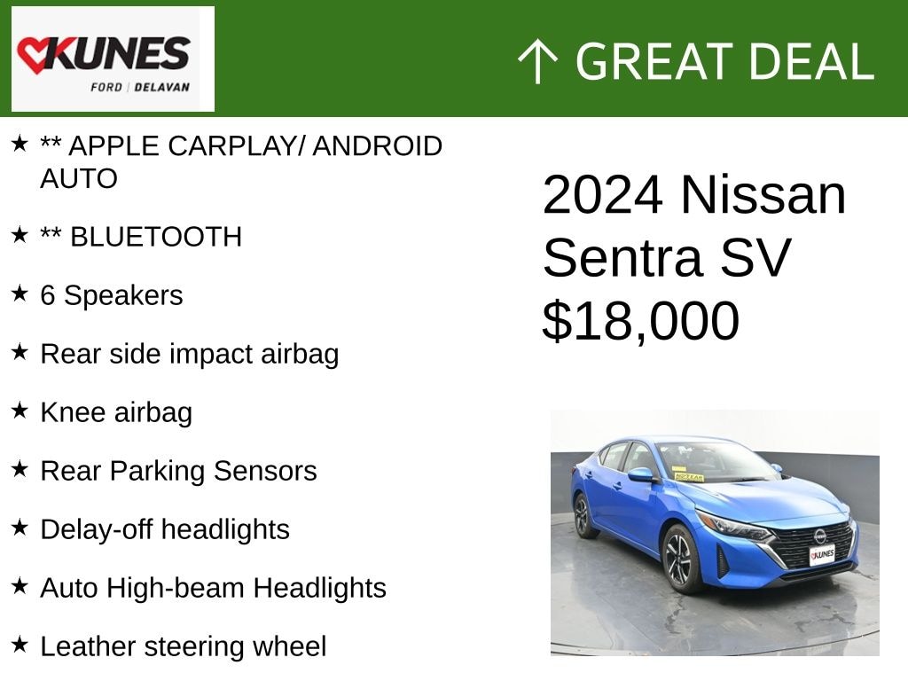Used 2024 Nissan Sentra SV Sedan