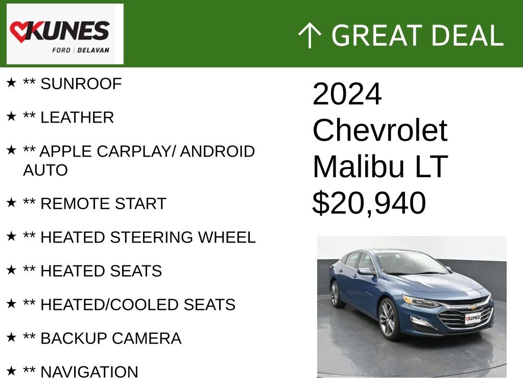Used 2024 Chevrolet Malibu 2LT Sedan
