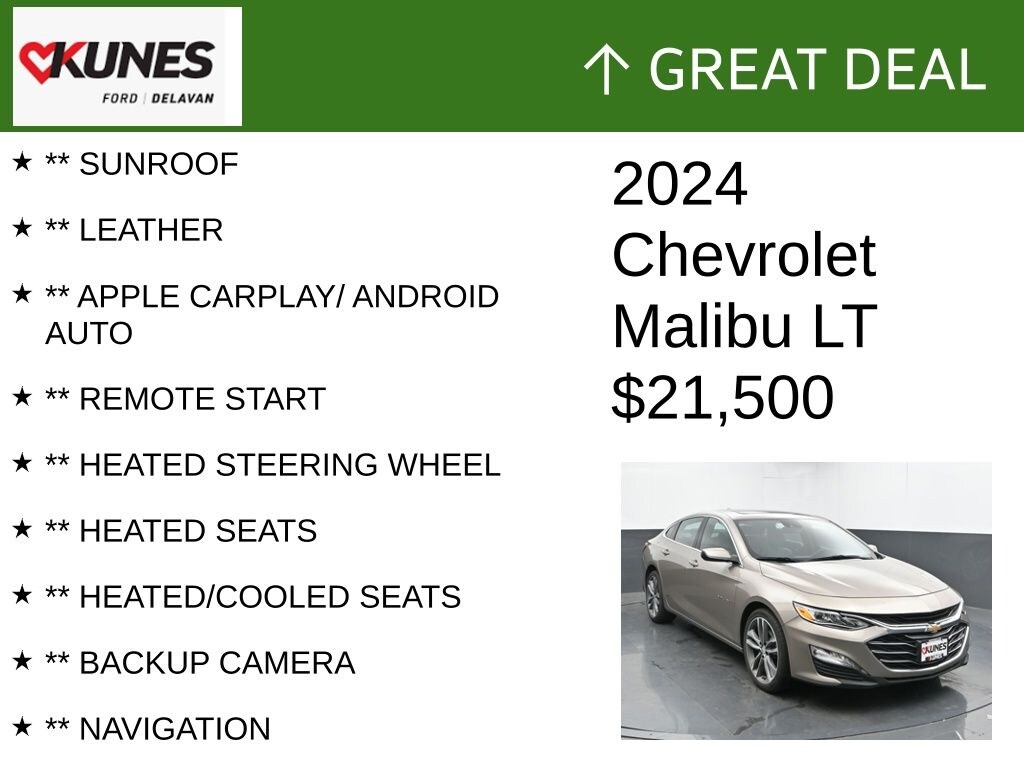 Used 2024 Chevrolet Malibu 2LT Sedan