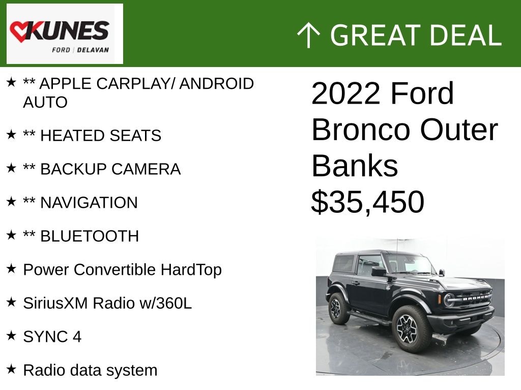 Certified 2022 Ford Bronco Outer Banks SUV