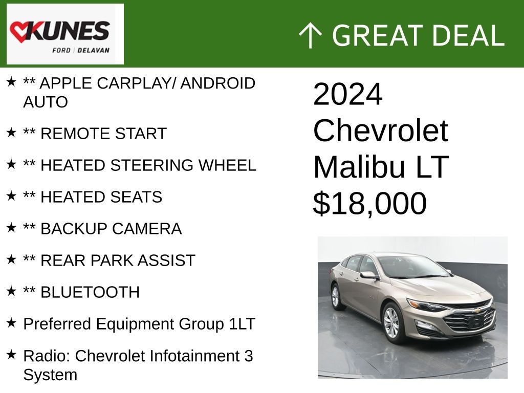 Used 2024 Chevrolet Malibu 1LT Sedan