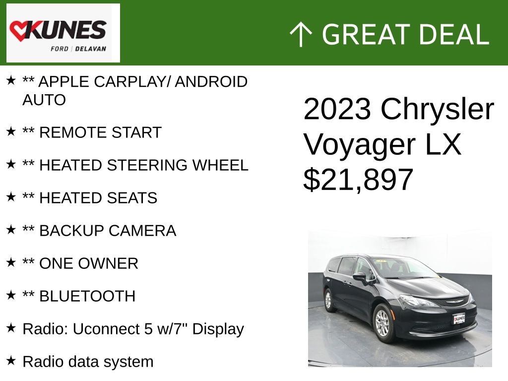 Certified 2023 Chrysler Voyager LX Van Passenger Van