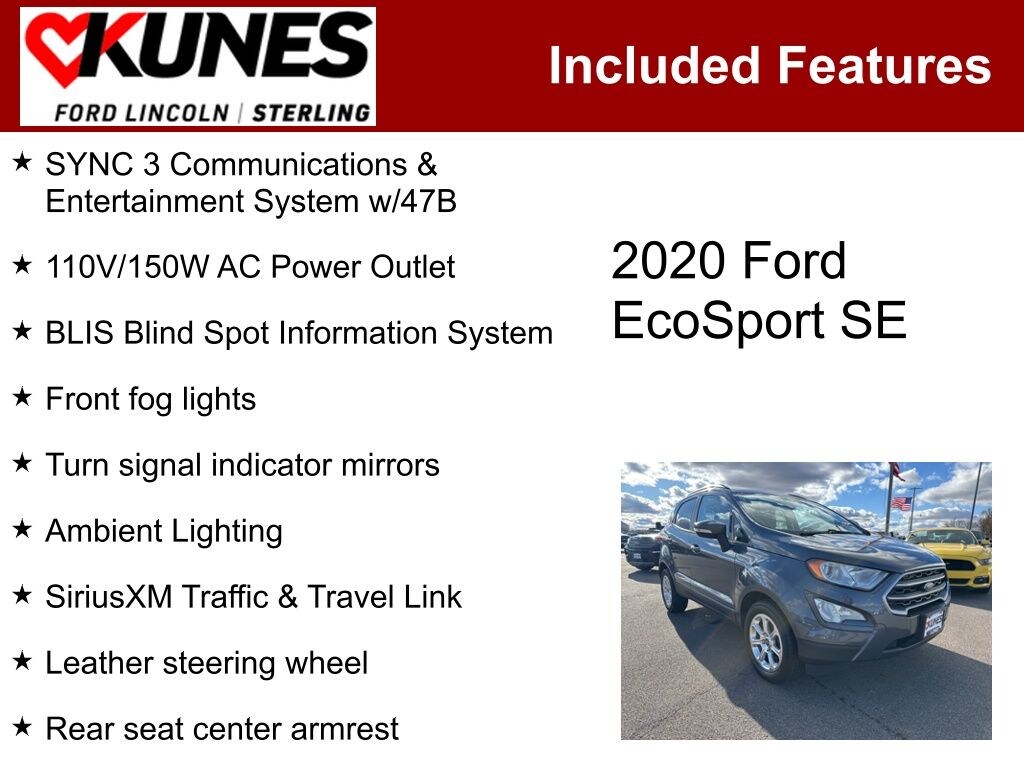Used 2020 Ford EcoSport SE SUV