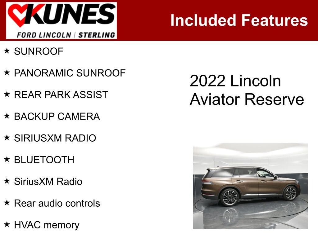 Used 2022 Lincoln Aviator Reserve SUV