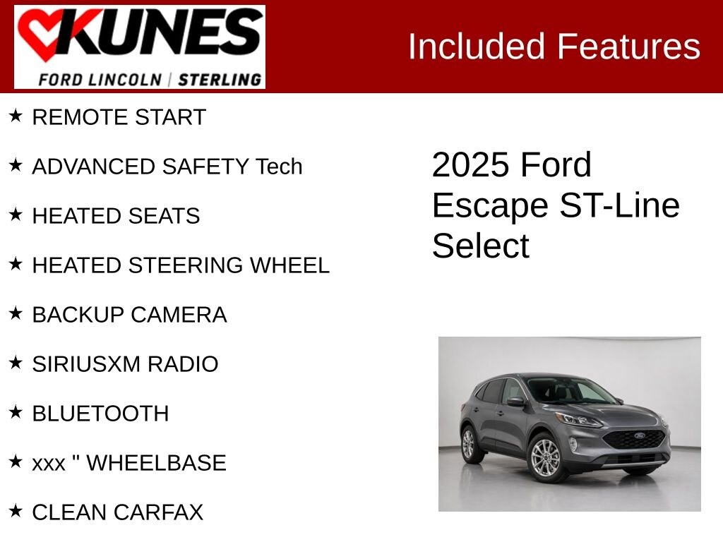Certified 2025 Ford Escape ST-Line Select SUV