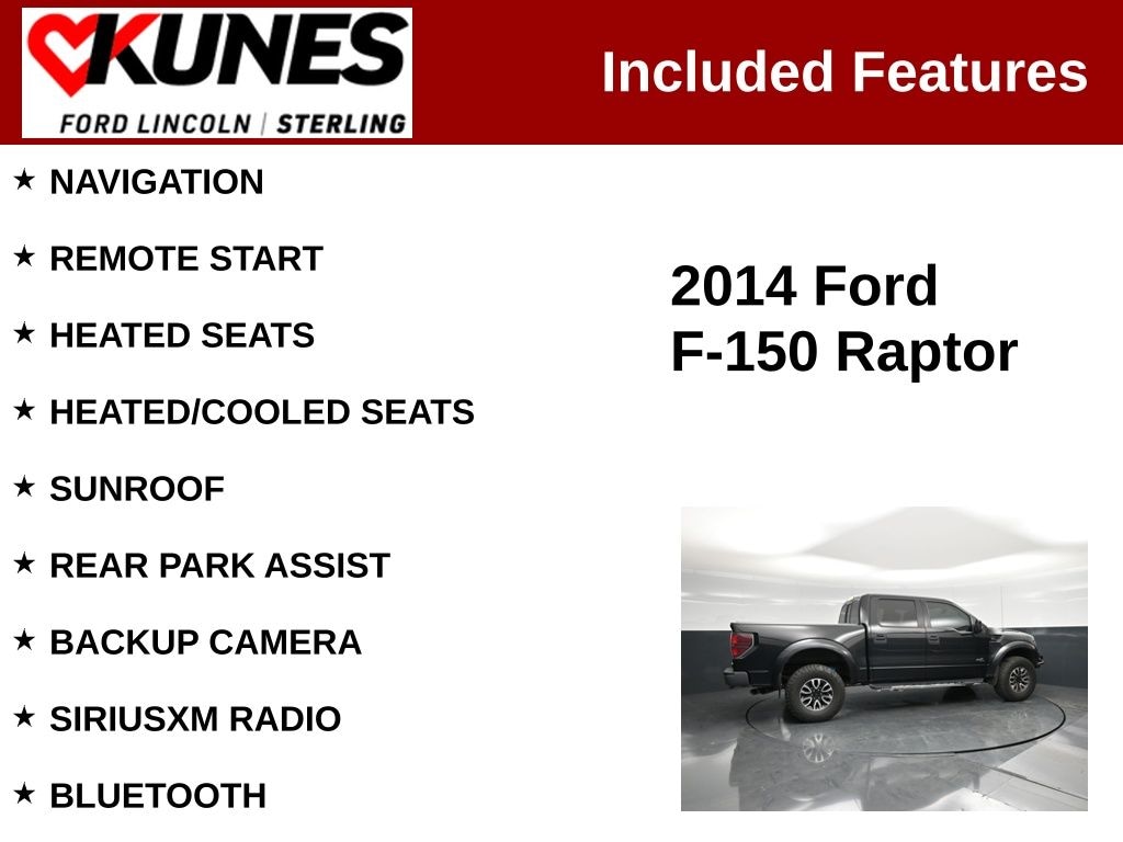 Used 2014 Ford F-150 SVT Raptor (Retail Only) Truck SuperCrew Cab