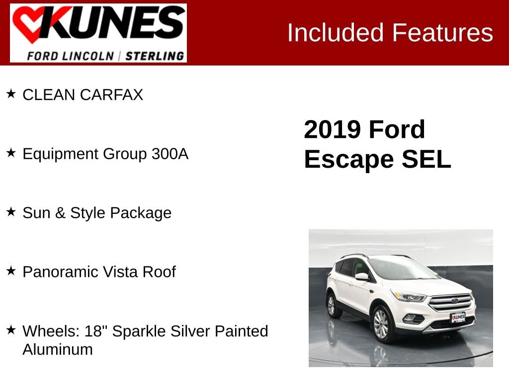 Certified 2019 Ford Escape SEL SUV