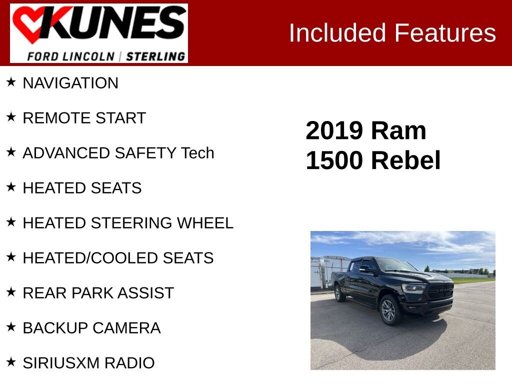 Used 2019 Ram 1500 Rebel Truck Crew Cab