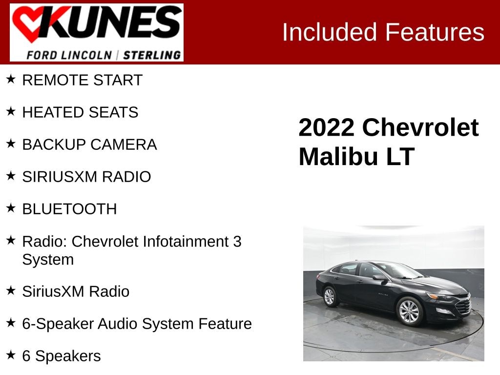 Used 2022 Chevrolet Malibu LT Sedan