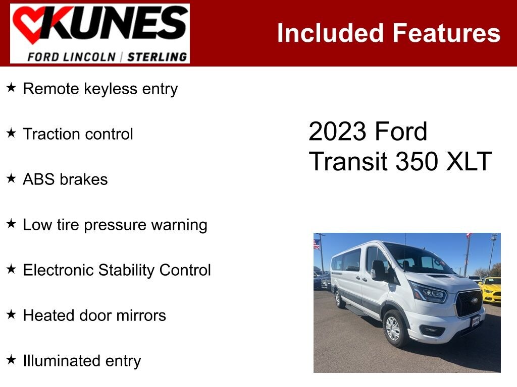 Used 2023 Ford Transit-350 Passenger Wagon Low Roof Van