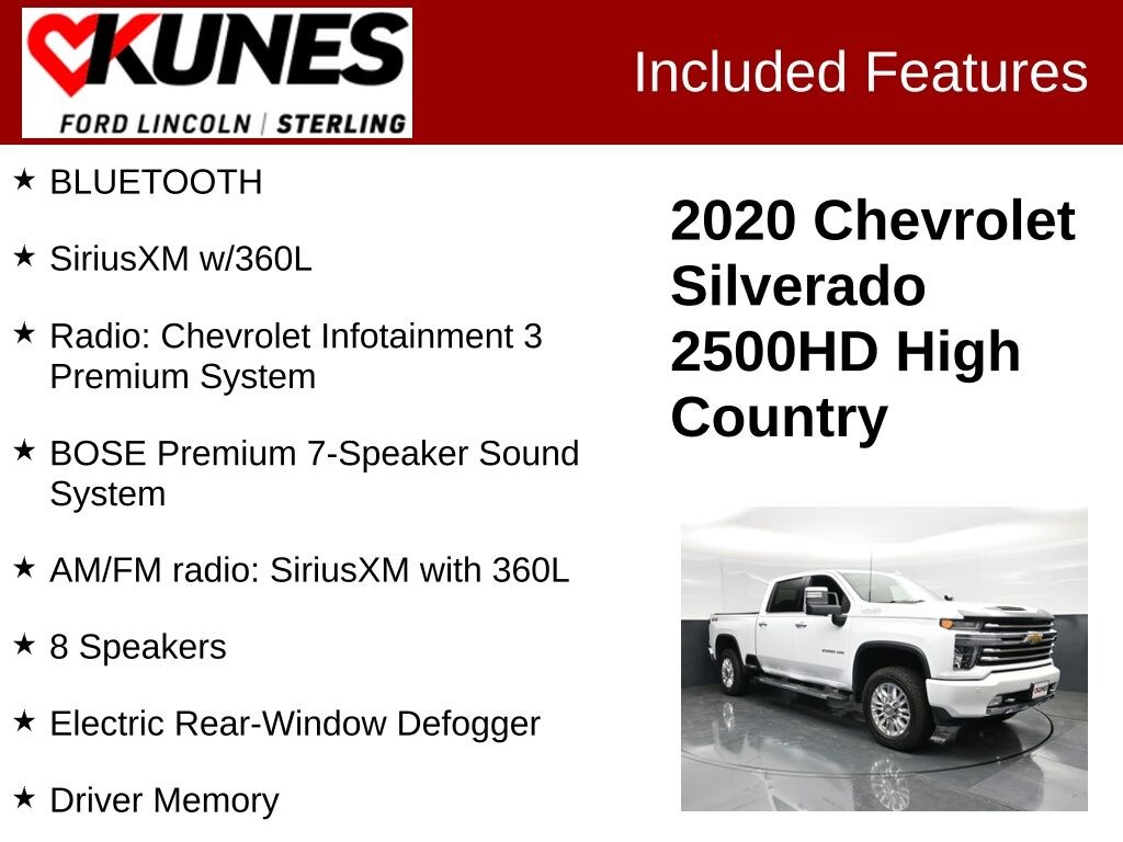 Used 2020 Chevrolet Silverado 2500HD High Country Truck Crew Cab