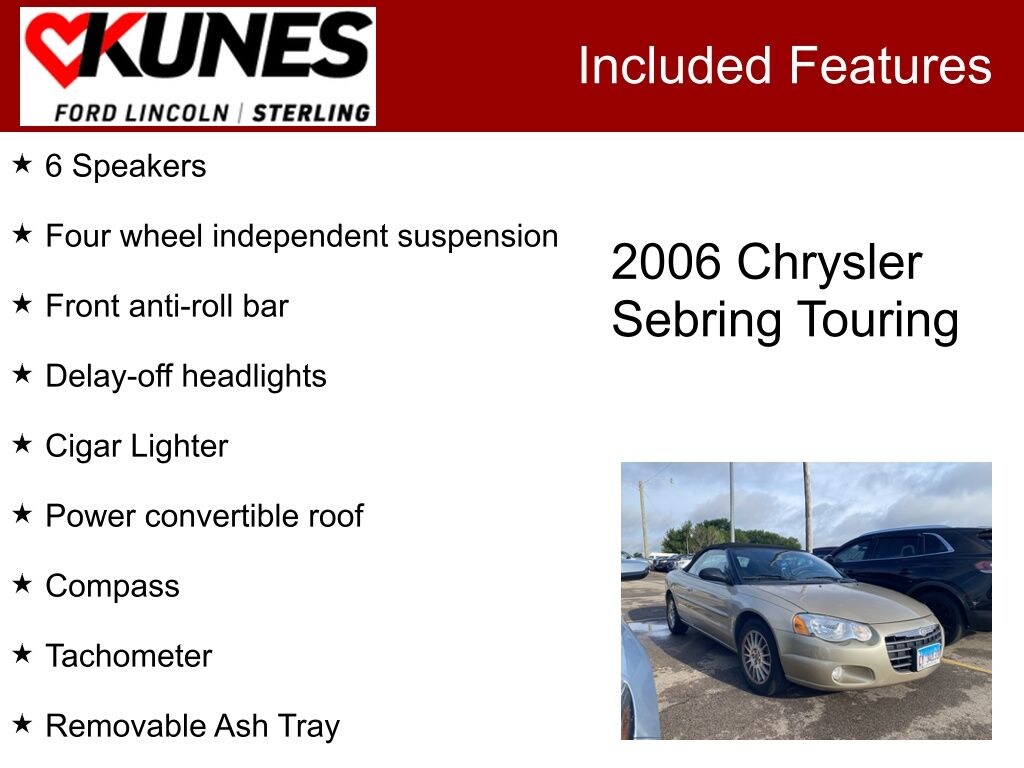 Used 2006 Chrysler Sebring Touring Convertible