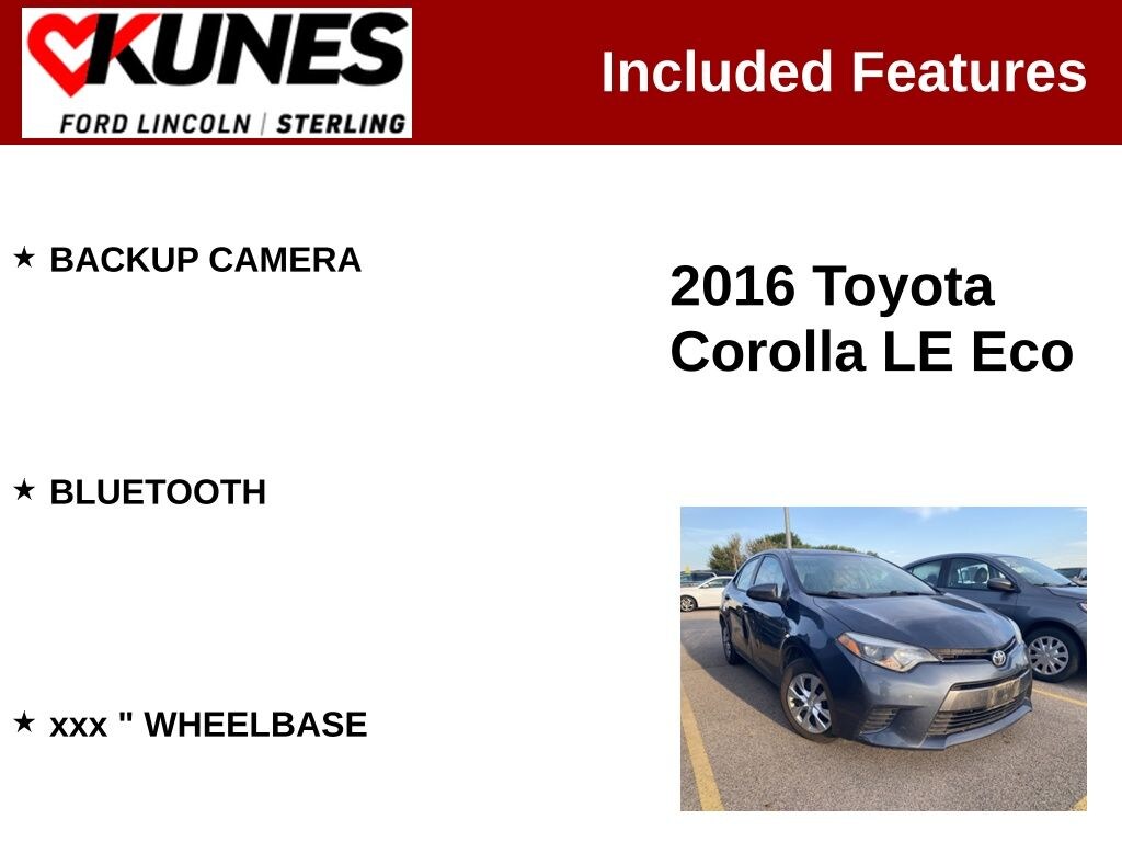 Used 2016 Toyota Corolla LE ECO Sedan