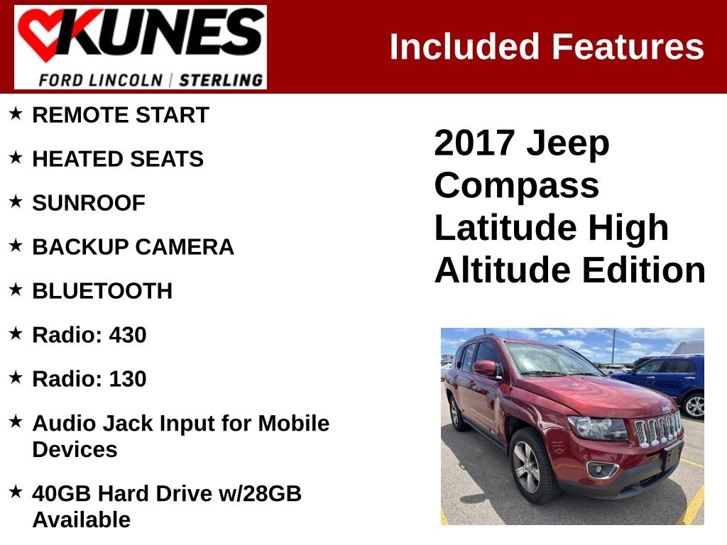 Used 2017 Jeep Compass Latitude 4x4 SUV