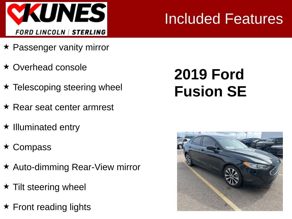 Used 2019 Ford Fusion SE Sedan