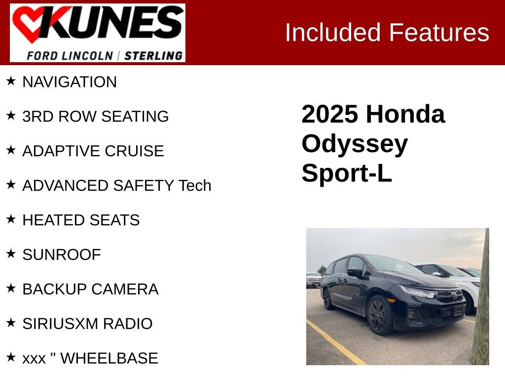 Certified 2025 Honda Odyssey Sport-L Van