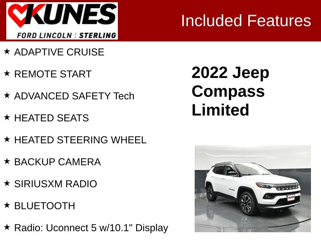 Used 2022 Jeep Compass Limited SUV