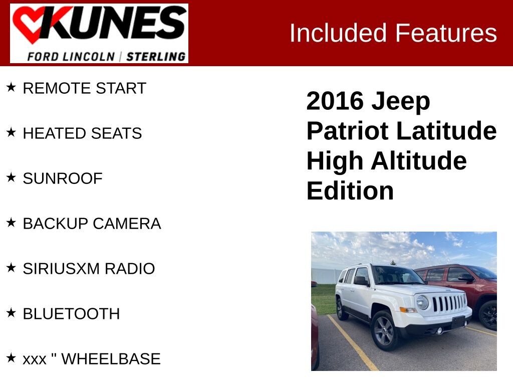 Used 2016 Jeep Patriot Latitude SUV