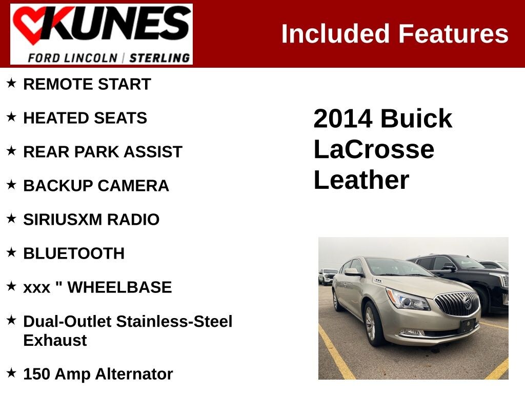 Used 2014 Buick LaCrosse Leather Group Sedan