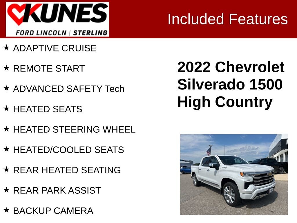 Used 2022 Chevrolet Silverado 1500 High Country Truck Crew Cab