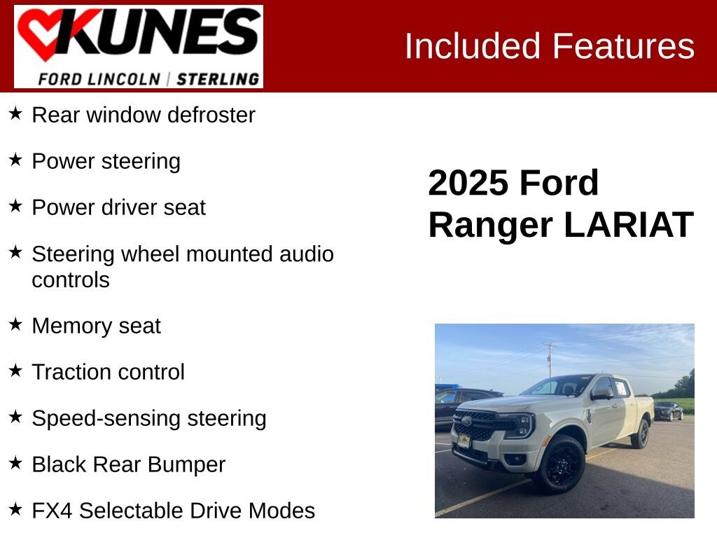 Used 2025 Ford Ranger Lariat Truck SuperCrew