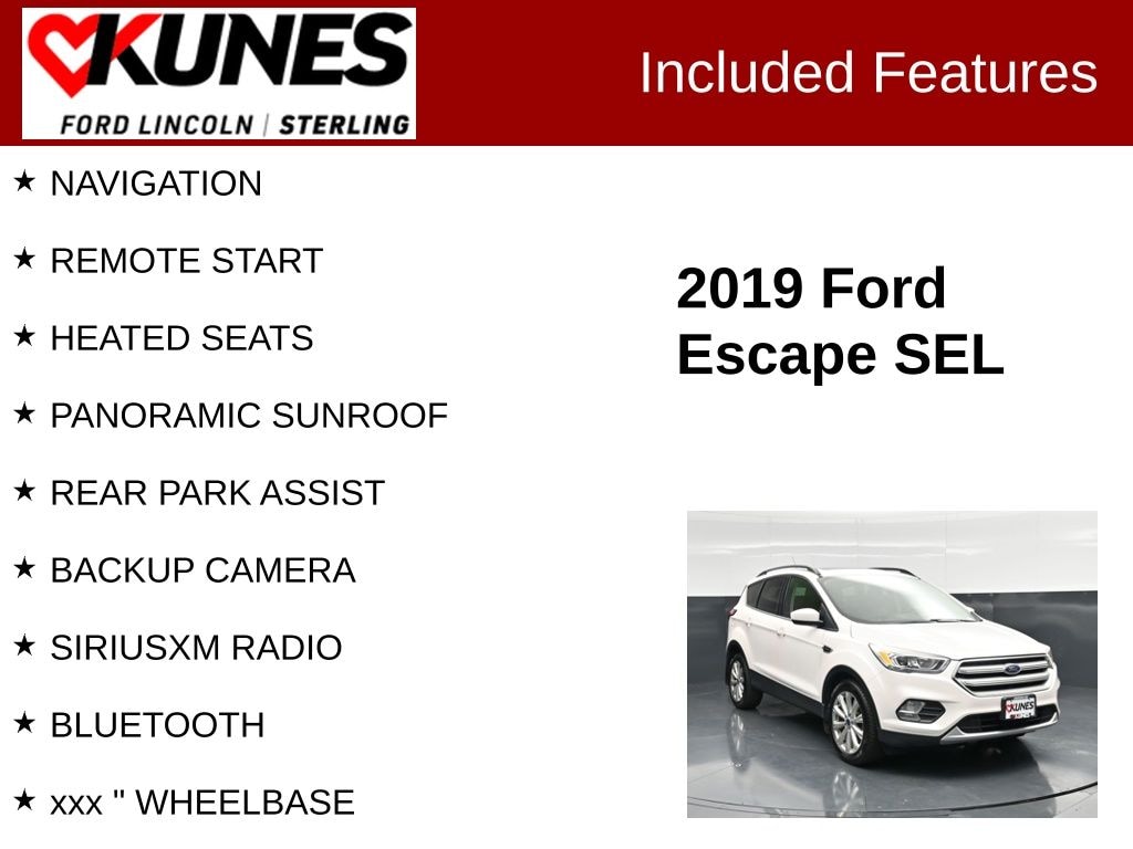 Certified 2019 Ford Escape SEL SUV