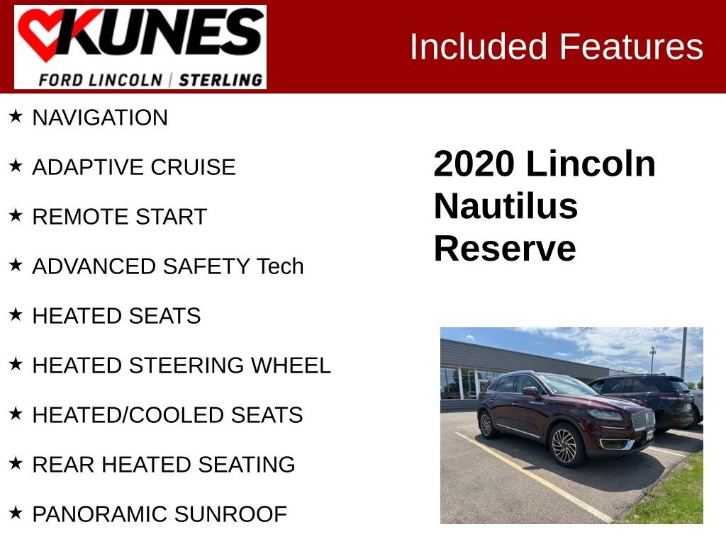 Used 2020 Lincoln Nautilus Reserve SUV