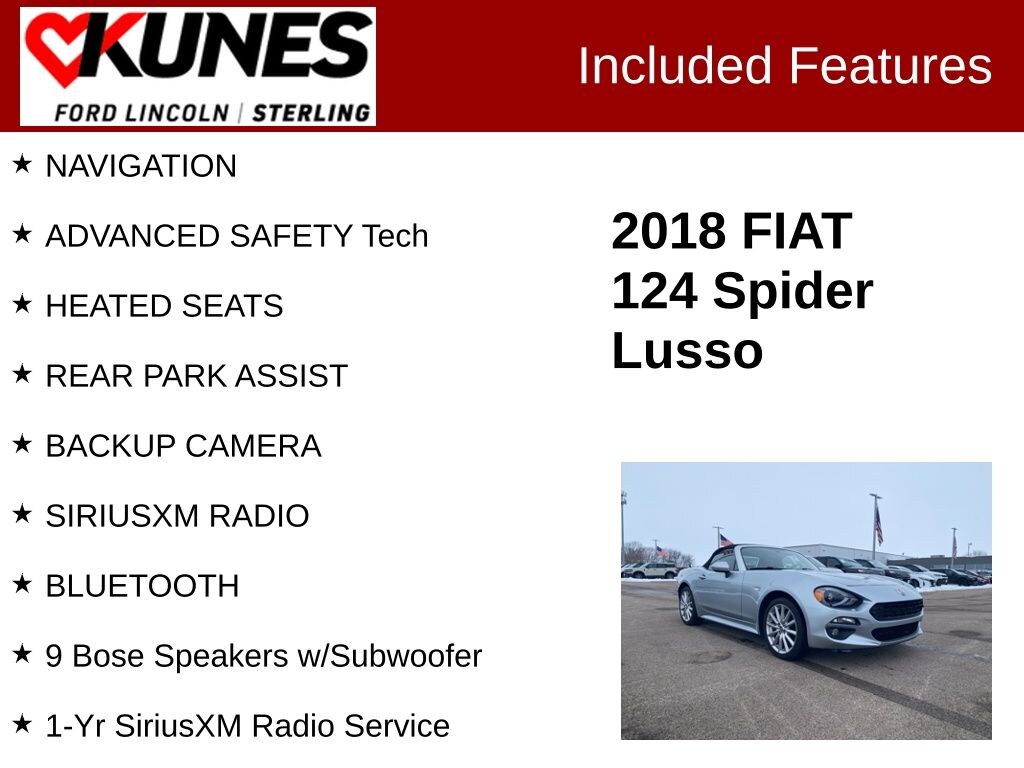 Used 2018 FIAT 124 Spider Lusso Convertible