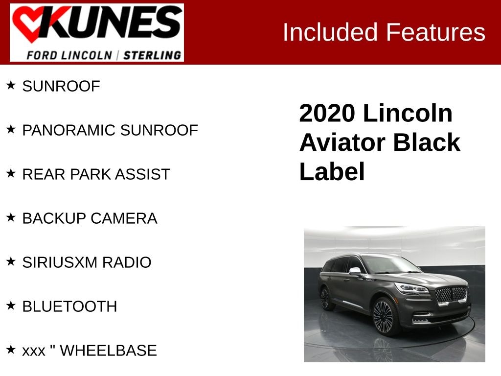 Used 2020 Lincoln Aviator Black Label SUV