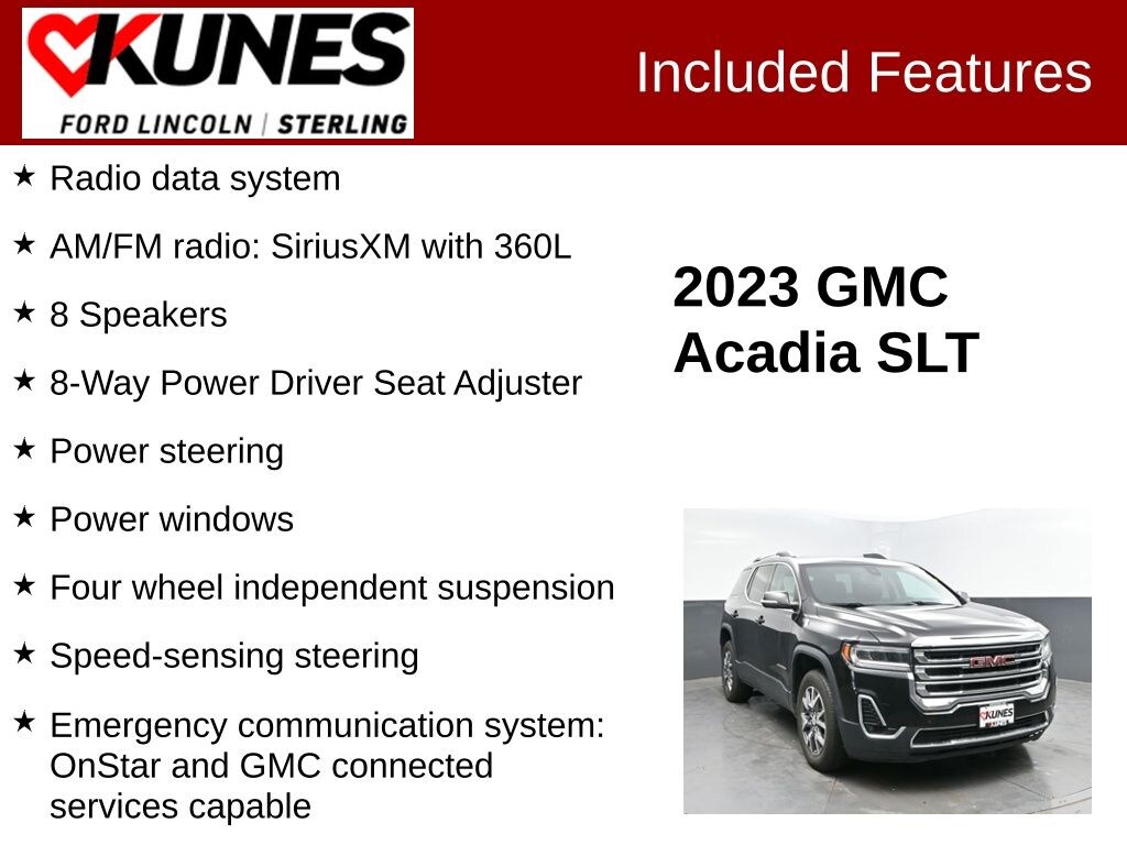 Certified 2023 GMC Acadia SLT SUV