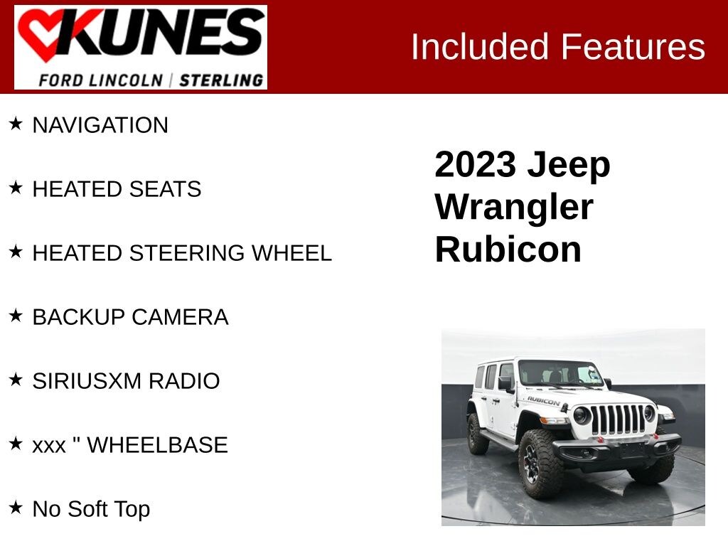 Used 2023 Jeep Wrangler 4-DOOR RUBICON 4X4 SUV