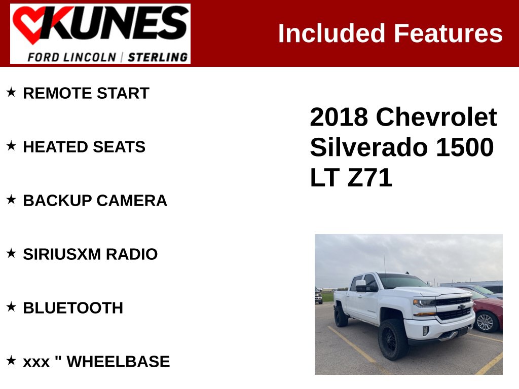 Used 2018 Chevrolet Silverado 1500 LT Truck Crew Cab
