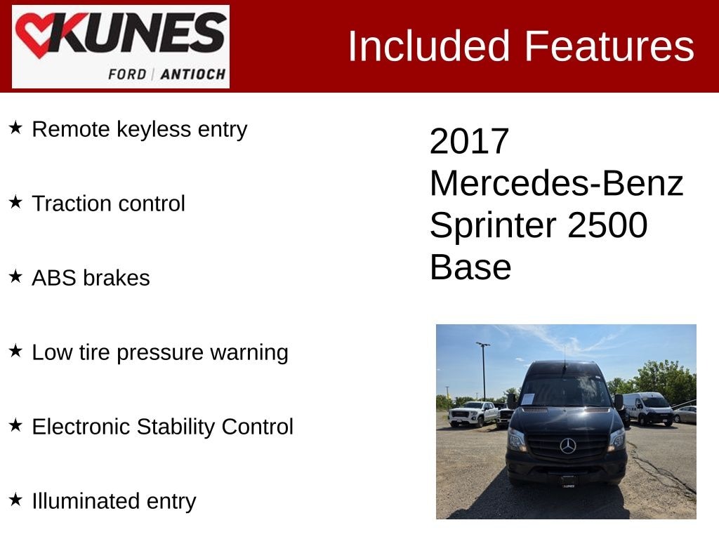 Used 2017 Mercedes-Benz Sprinter 2500 Standard Roof V6 Van