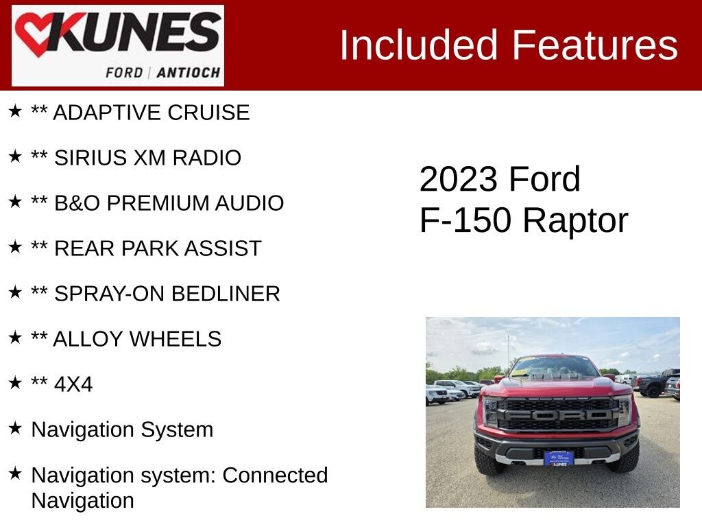 Used 2023 Ford F-150 Raptor Truck SuperCrew Cab