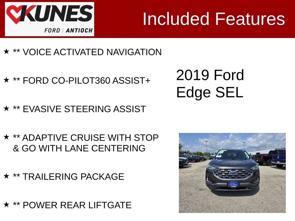 Certified 2019 Ford Edge SEL SUV
