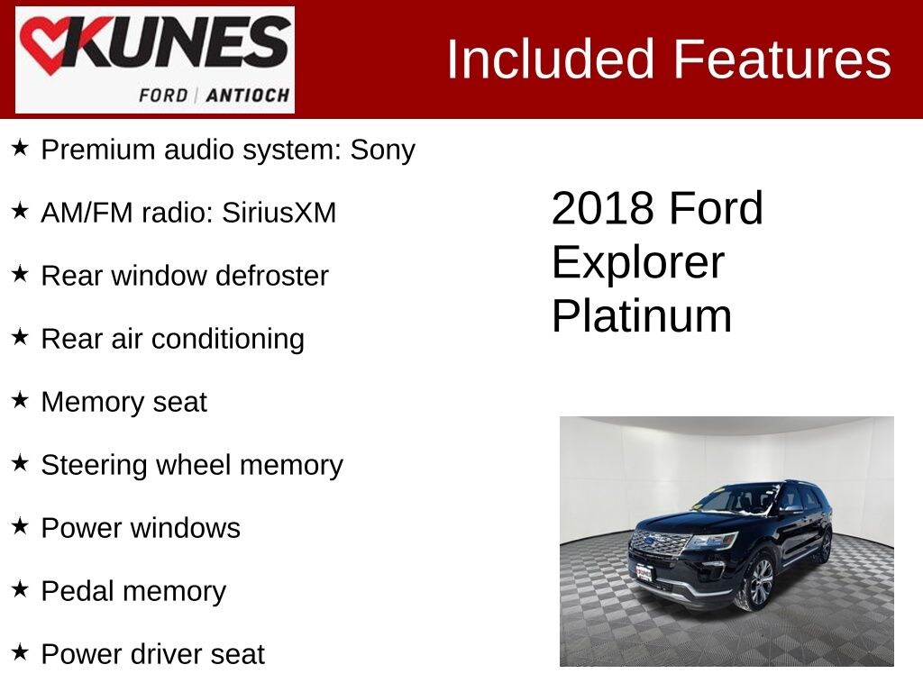 Certified 2018 Ford Explorer Platinum SUV