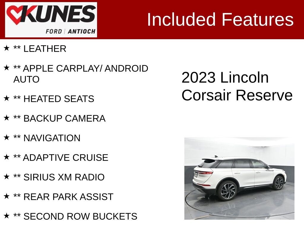 Used 2023 Lincoln Corsair Reserve SUV