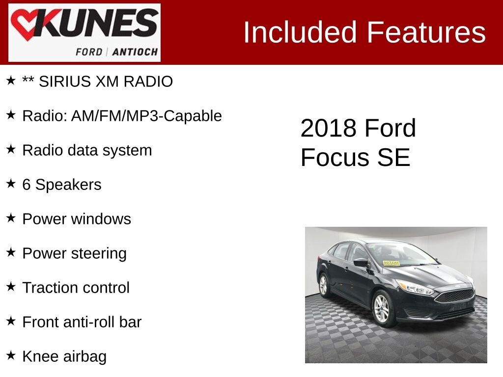 Used 2018 Ford Focus SE Sedan