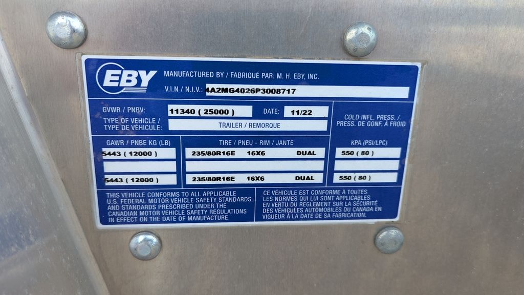 Used 2023 EBY GN25K-40 Gooseneck Equipment