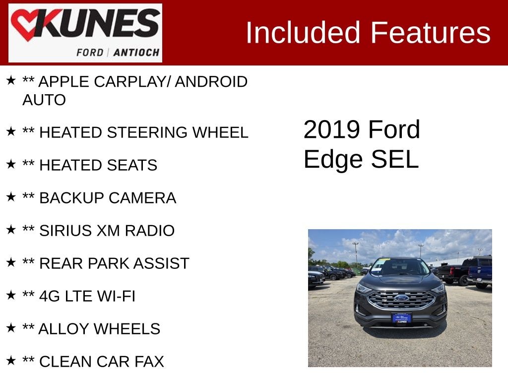 Certified 2019 Ford Edge SEL SUV