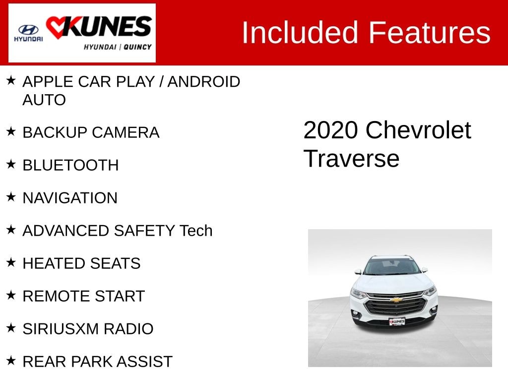 Used 2020 Chevrolet Traverse LT Leather SUV
