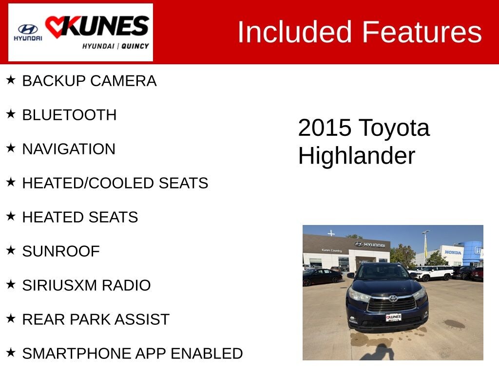 Used 2015 Toyota Highlander Limited V6 SUV